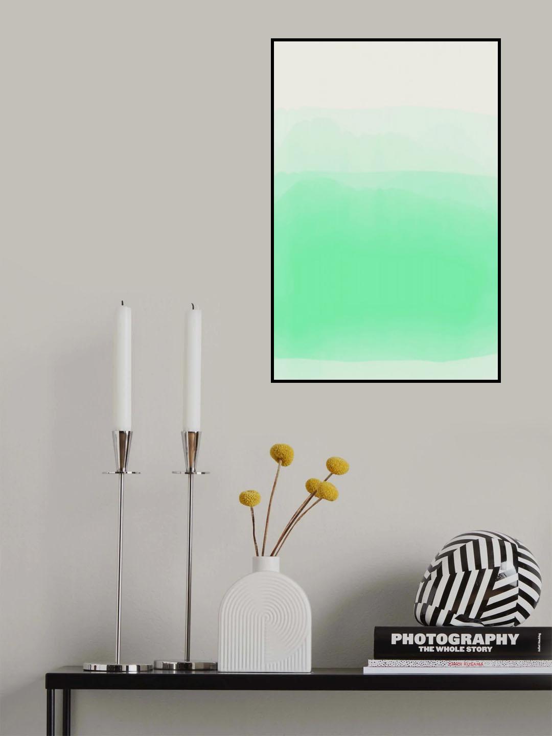 Light Green Watercolor Series #2 Poster och Canvastavla