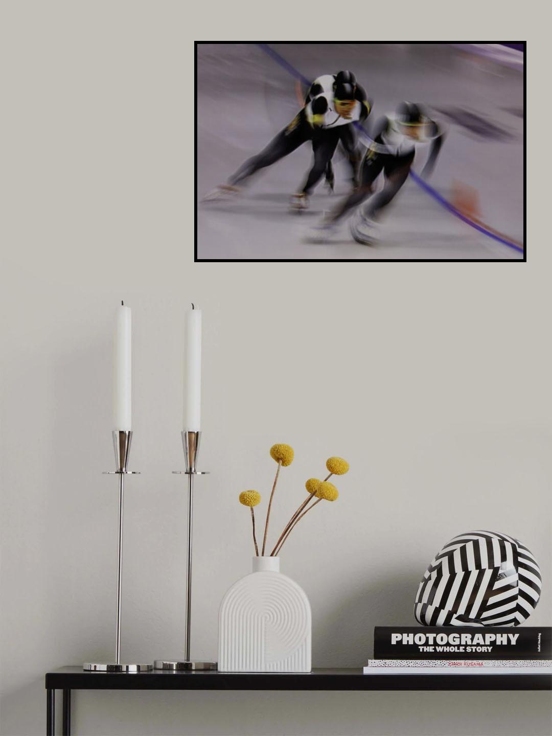 Speed Skating Poster och Canvastavla