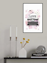 Love Typewriter Poster och Canvastavla