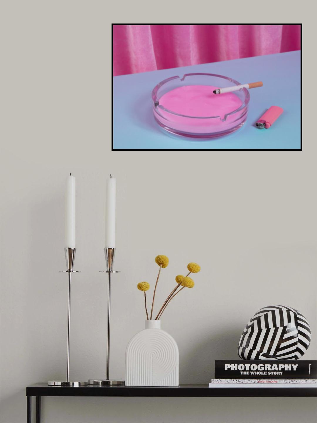 Smoke in pink Poster och Canvastavla