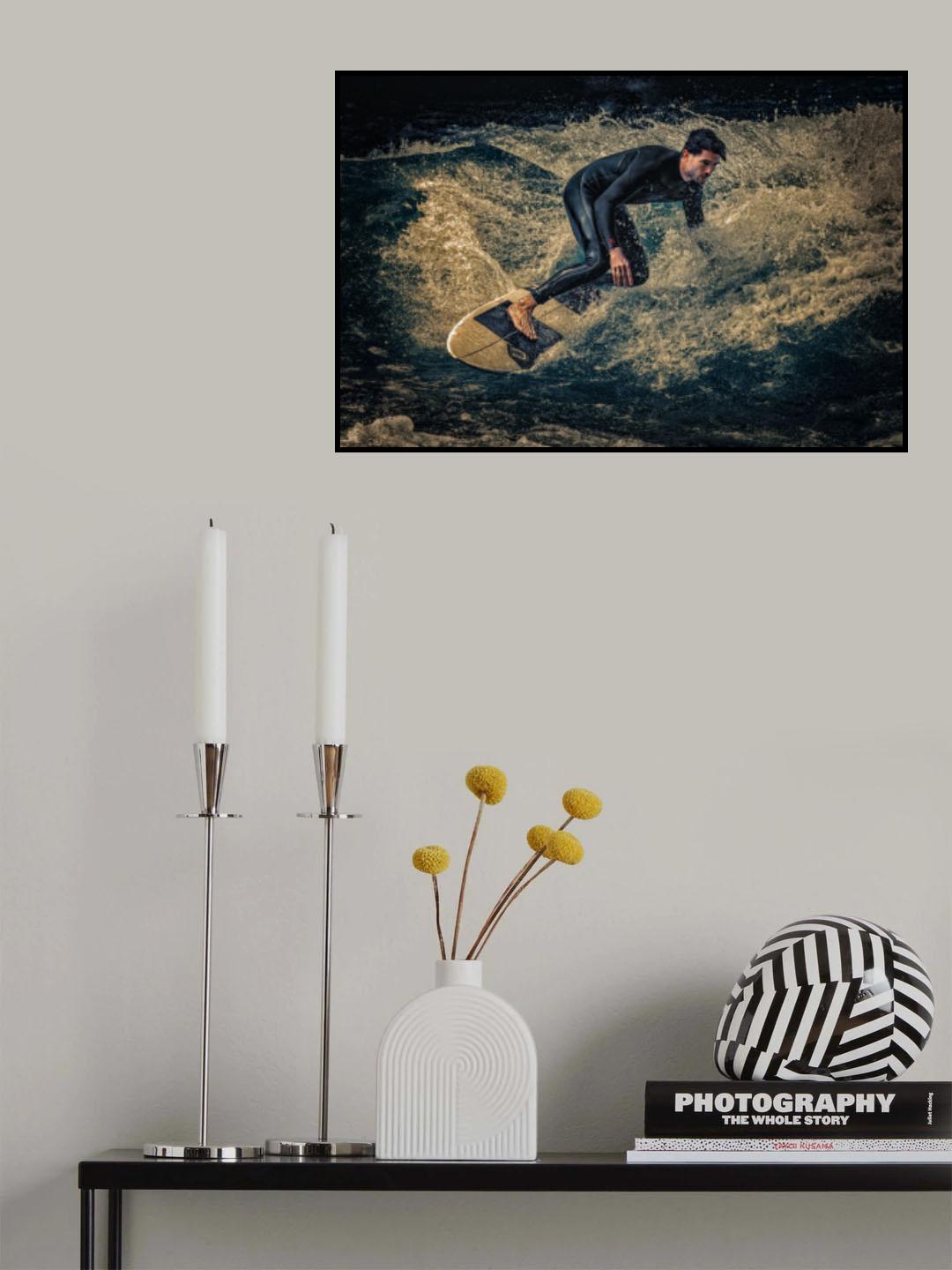 Surfer in Munich 3 Poster och Canvastavla