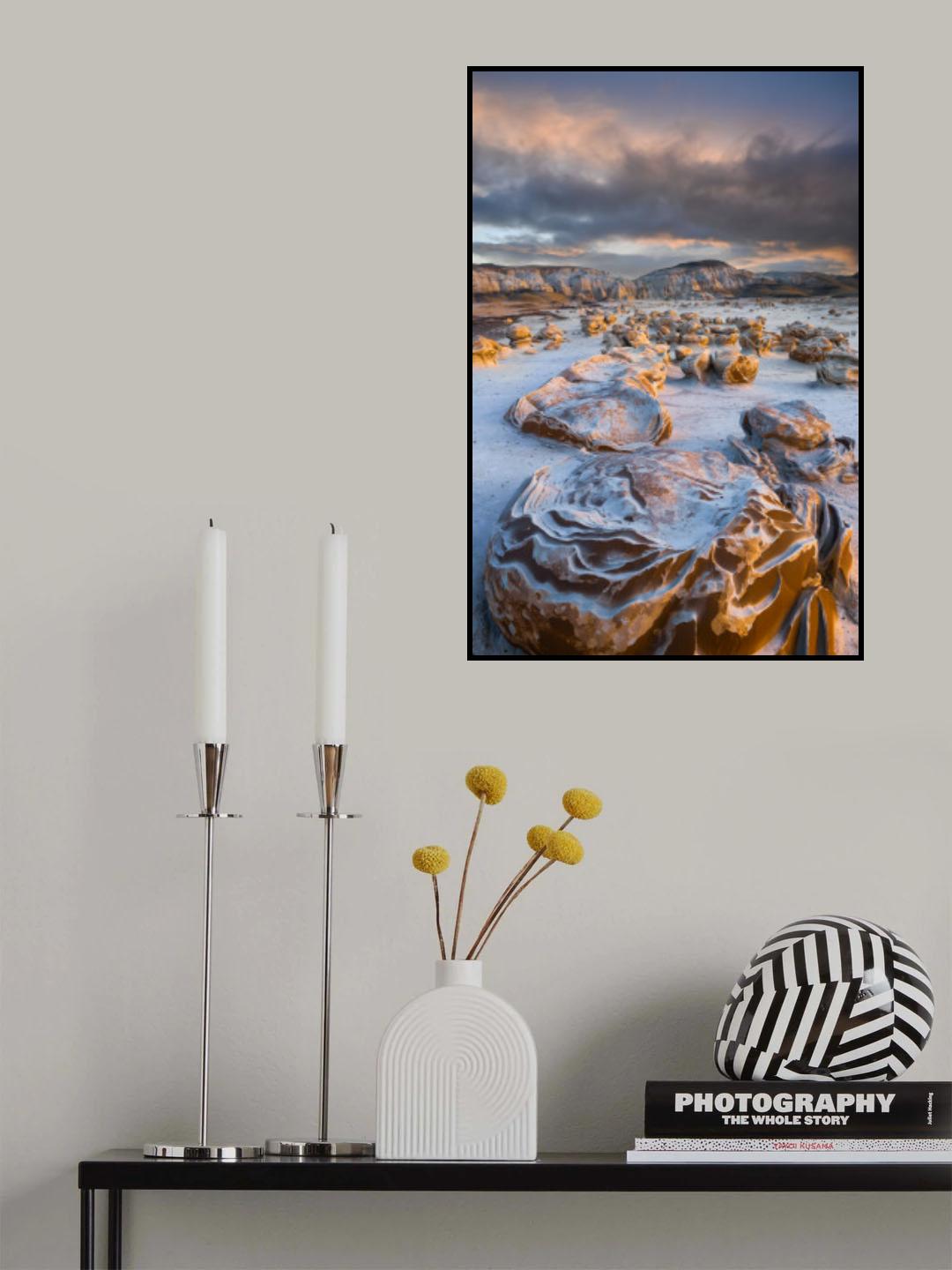 Cracked Eggs at Bisti Badlands Poster och Canvastavla
