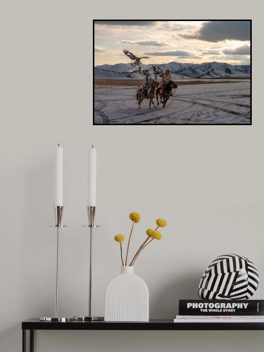 eagle  hunter mongolia Poster och Canvastavla