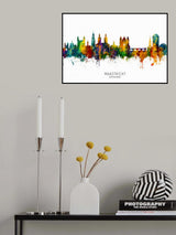 Maastricht The Netherlands Skyline Poster och Canvastavla