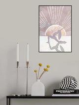Pink Gold Sun Yoga 4 Poster och Canvastavla
