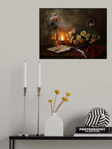 Still life with an open book Poster och Canvastavla