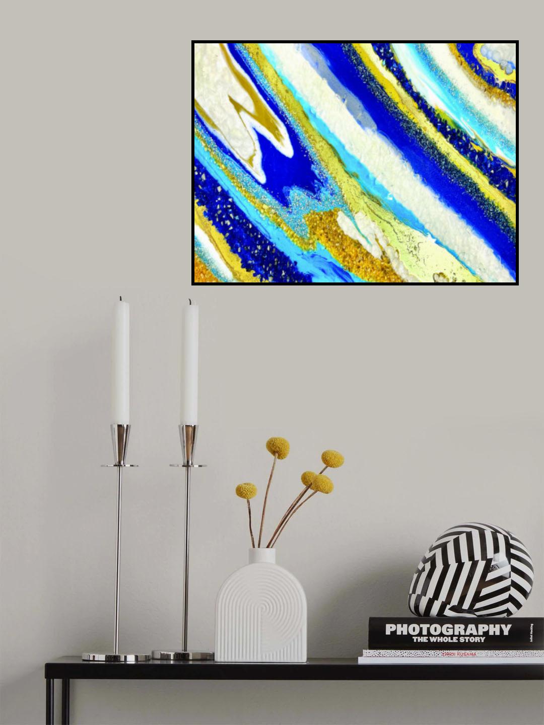 Deep Ocean Agate Poster och Canvastavla