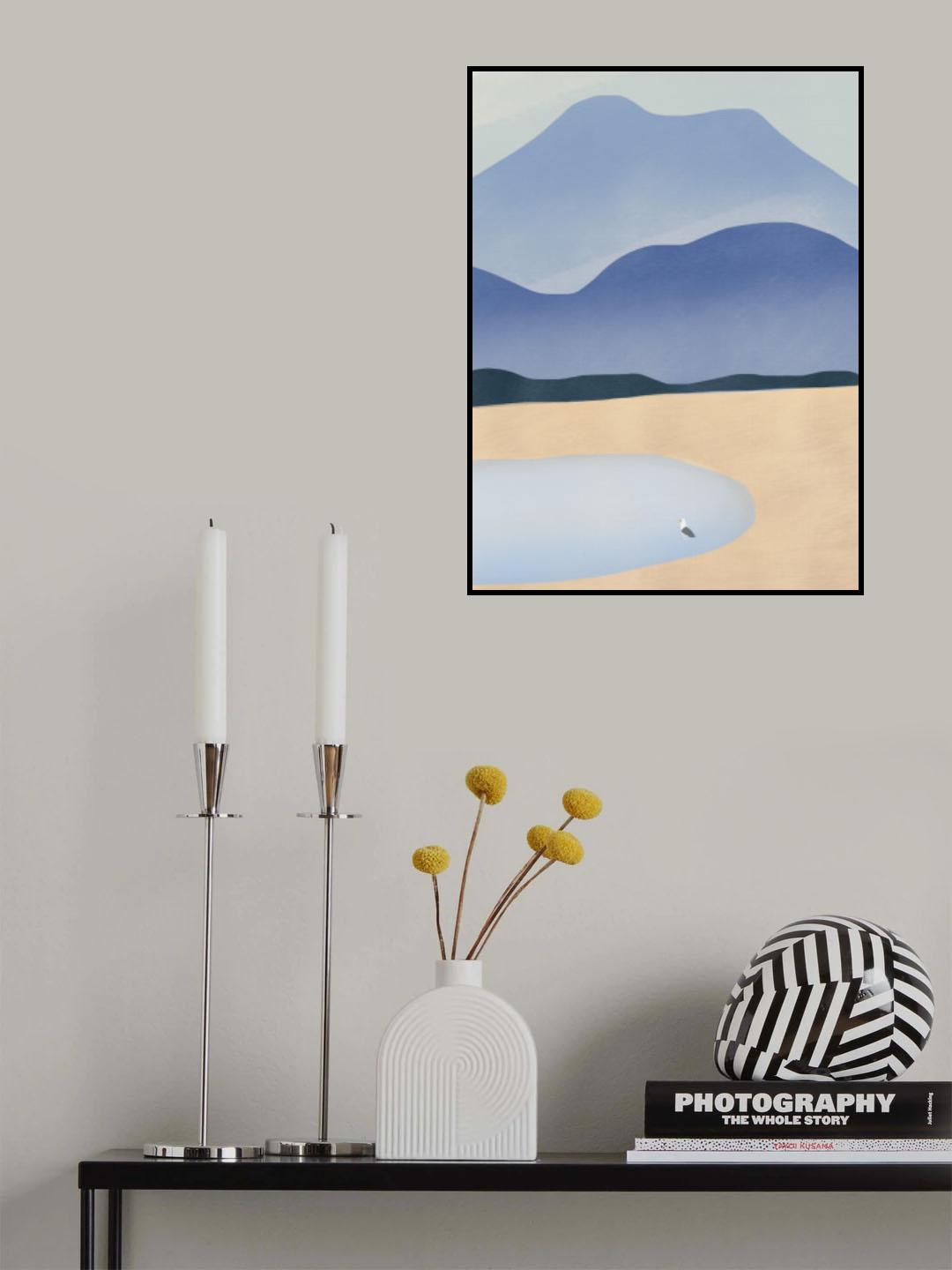 Tiny Against Mountains Poster och Canvastavla