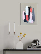 Pink Black and Grey 2 Poster och Canvastavla