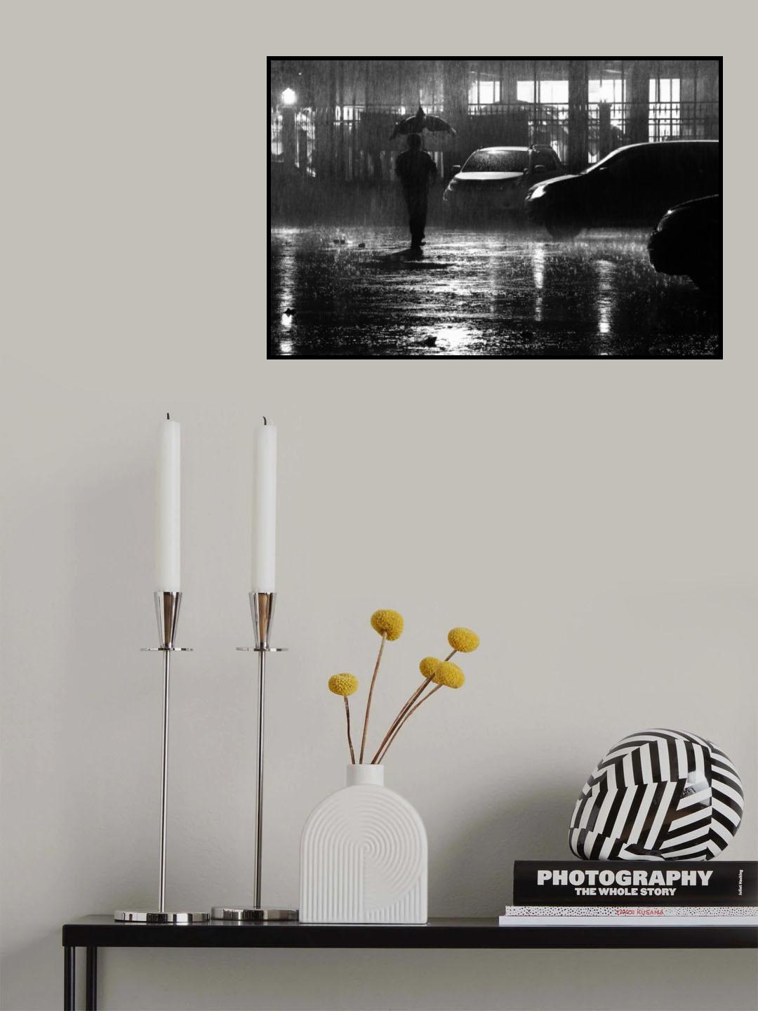 rain at night Poster och Canvastavla