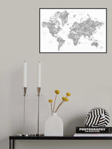Jimmy world map in Spanish Poster och Canvastavla