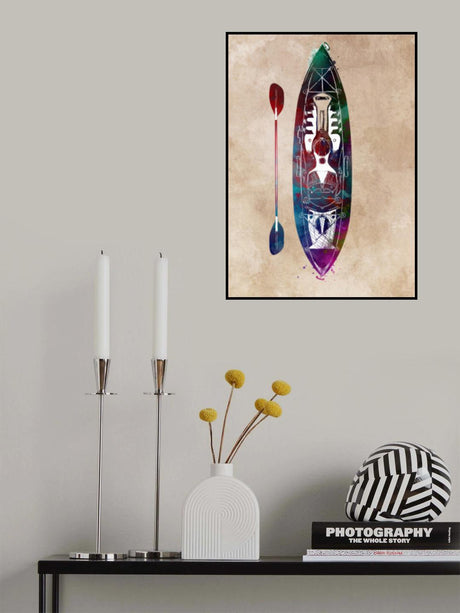 Kayaking sport art Poster och Canvastavla