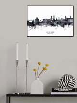 New Bern North Carolina Skyline Poster och Canvastavla