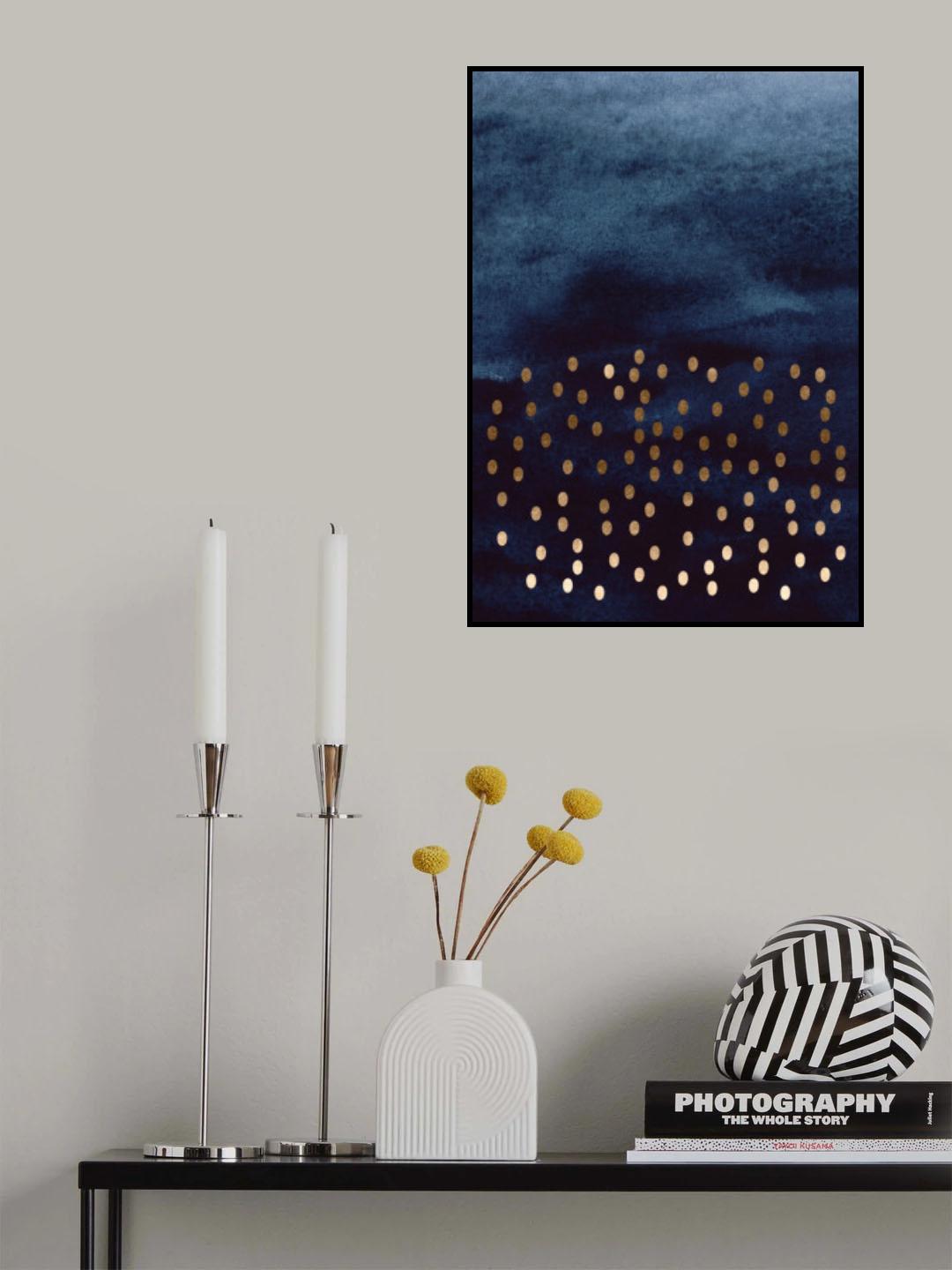 Storm In Sapphire Poster och Canvastavla
