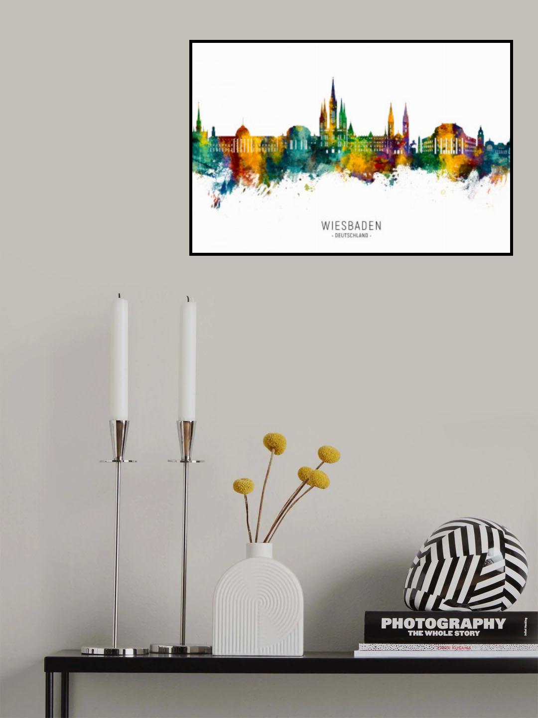 Wiesbaden Germany Skyline Poster och Canvastavla