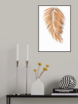 Copper gold palm, leaf 4 Poster och Canvastavla