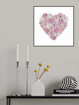 Peony Heart Poster och Canvastavla