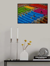 Hue Coloured Fabrics &amp; Thread Drying Poster och Canvastavla