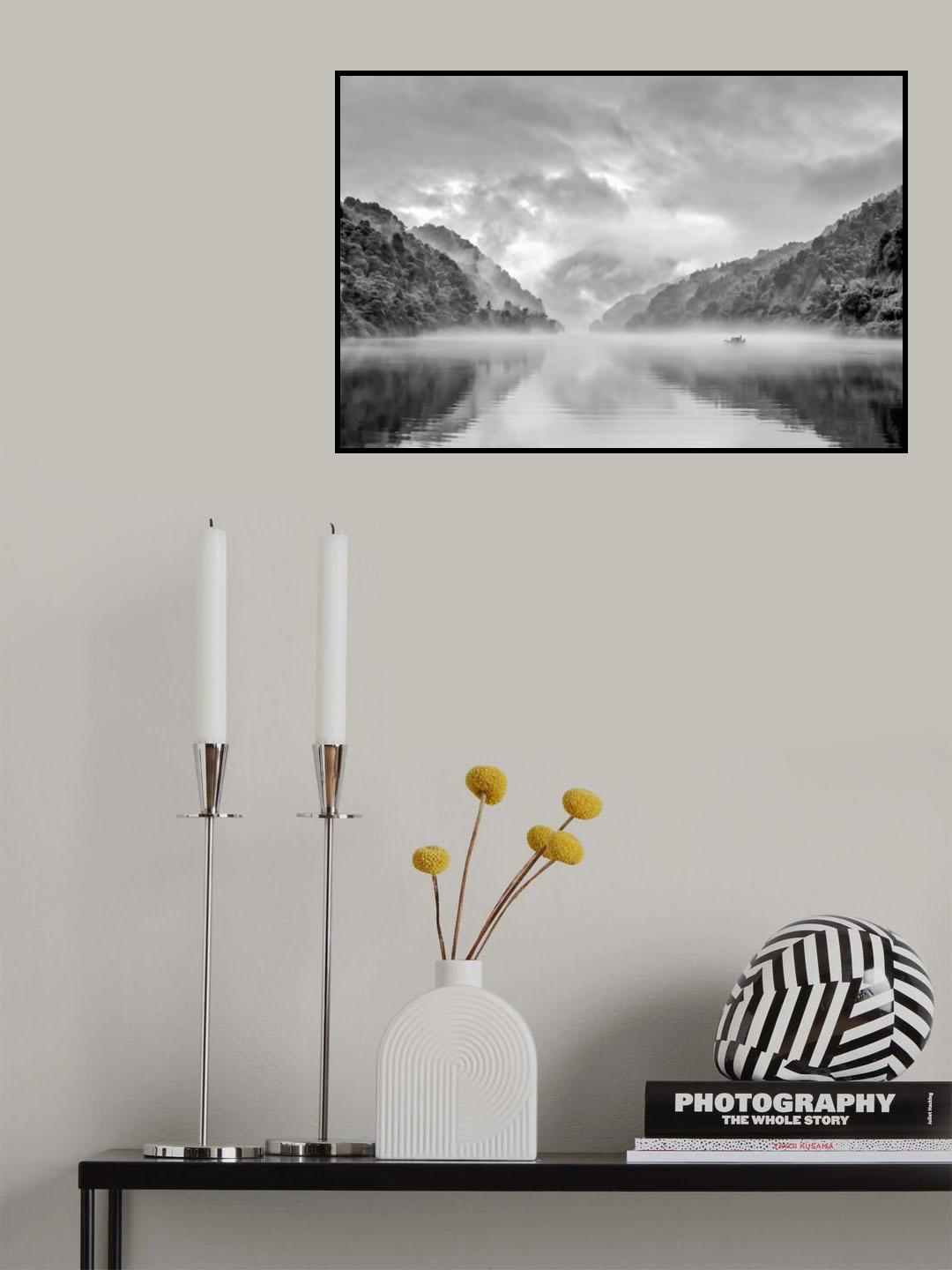 Fisherman in the fog Poster och Canvastavla