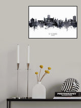 St Albans England Skyline Poster och Canvastavla