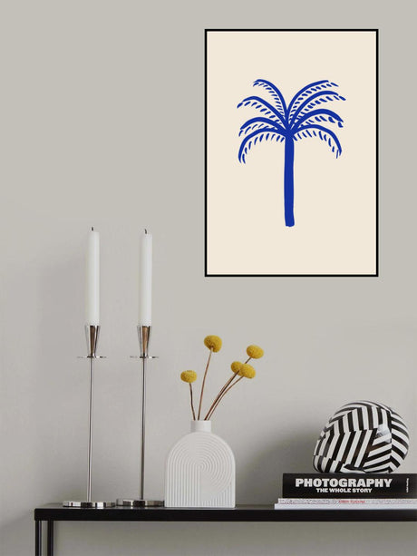 Blue Palm Poster och Canvastavla