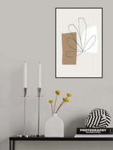 Flower and Shapes Poster och Canvastavla