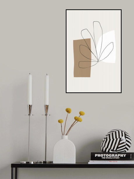 Flower and Shapes Poster och Canvastavla