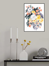 Harriet bouquet in coral Poster och Canvastavla