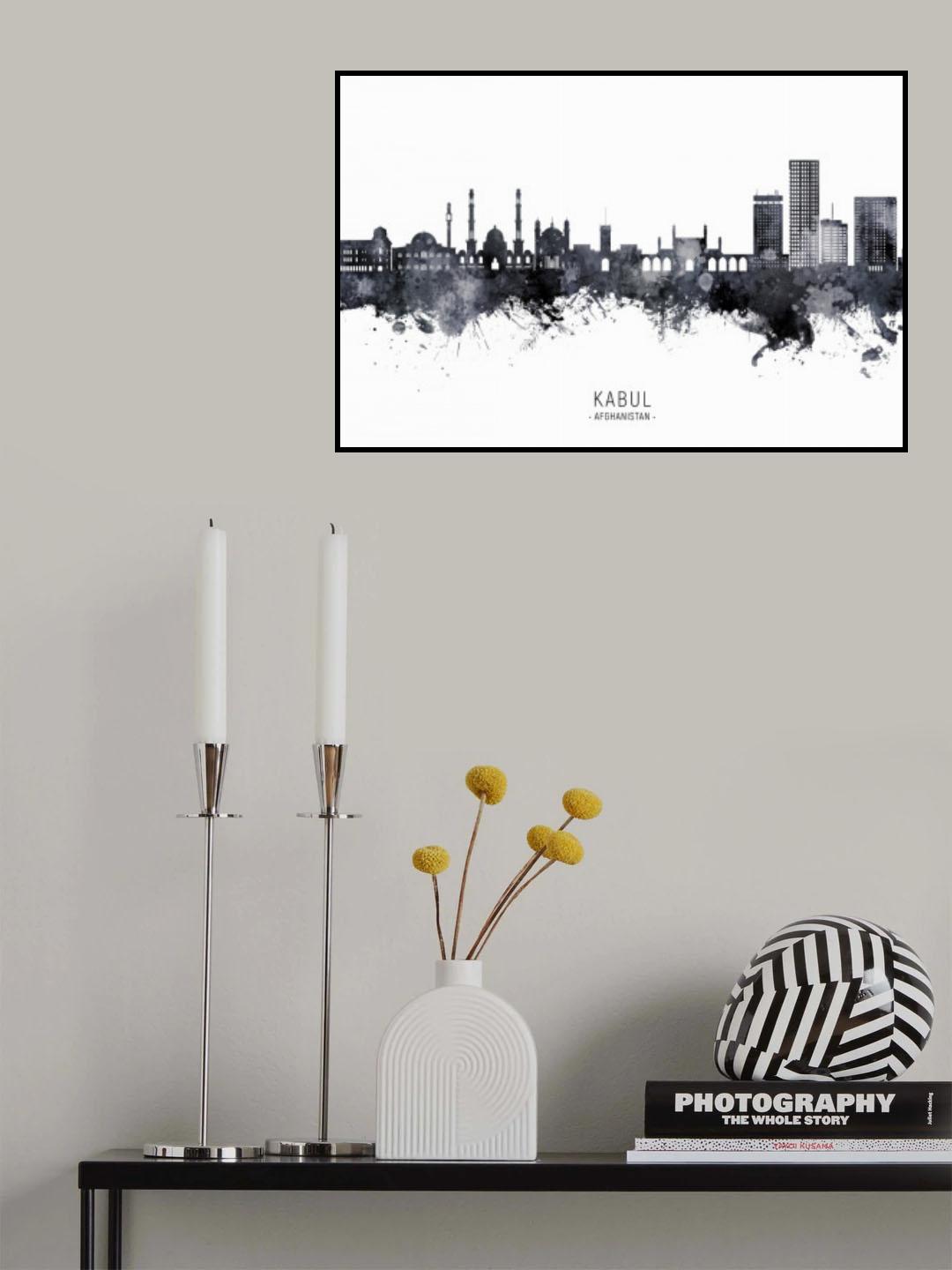 Kabul Afghanistan Skyline Poster och Canvastavla