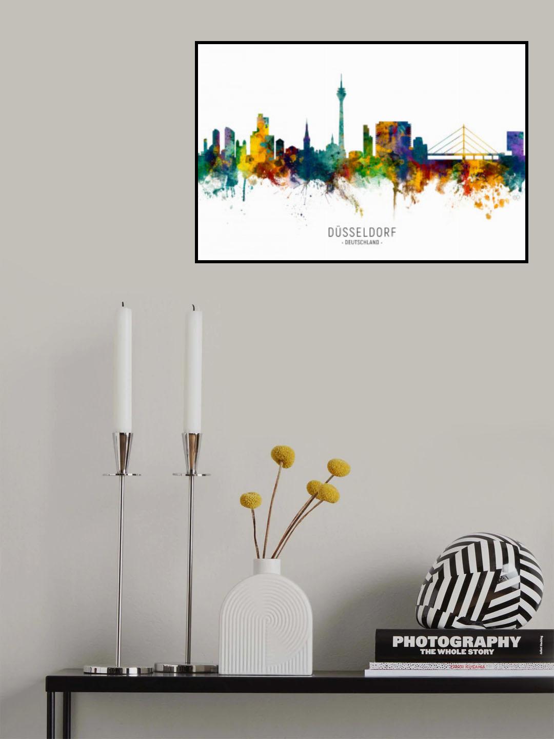 Düsseldorf Germany Skyline Poster och Canvastavla