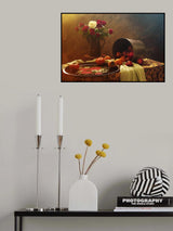 Still Life With Roses and Fruits Poster och Canvastavla
