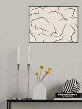 Tranquil Swirling Lines Art Poster och Canvastavla