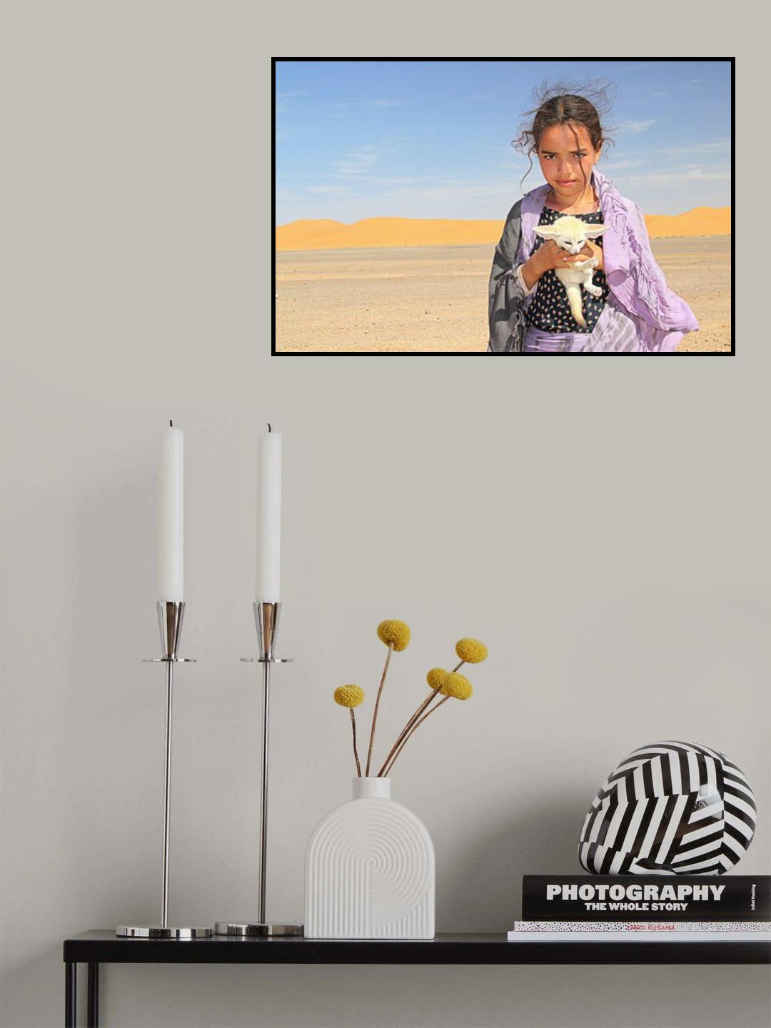 Niña con fanet Poster och Canvastavla
