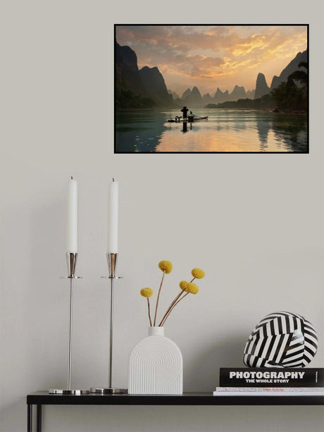 Golden Li River Poster och Canvastavla