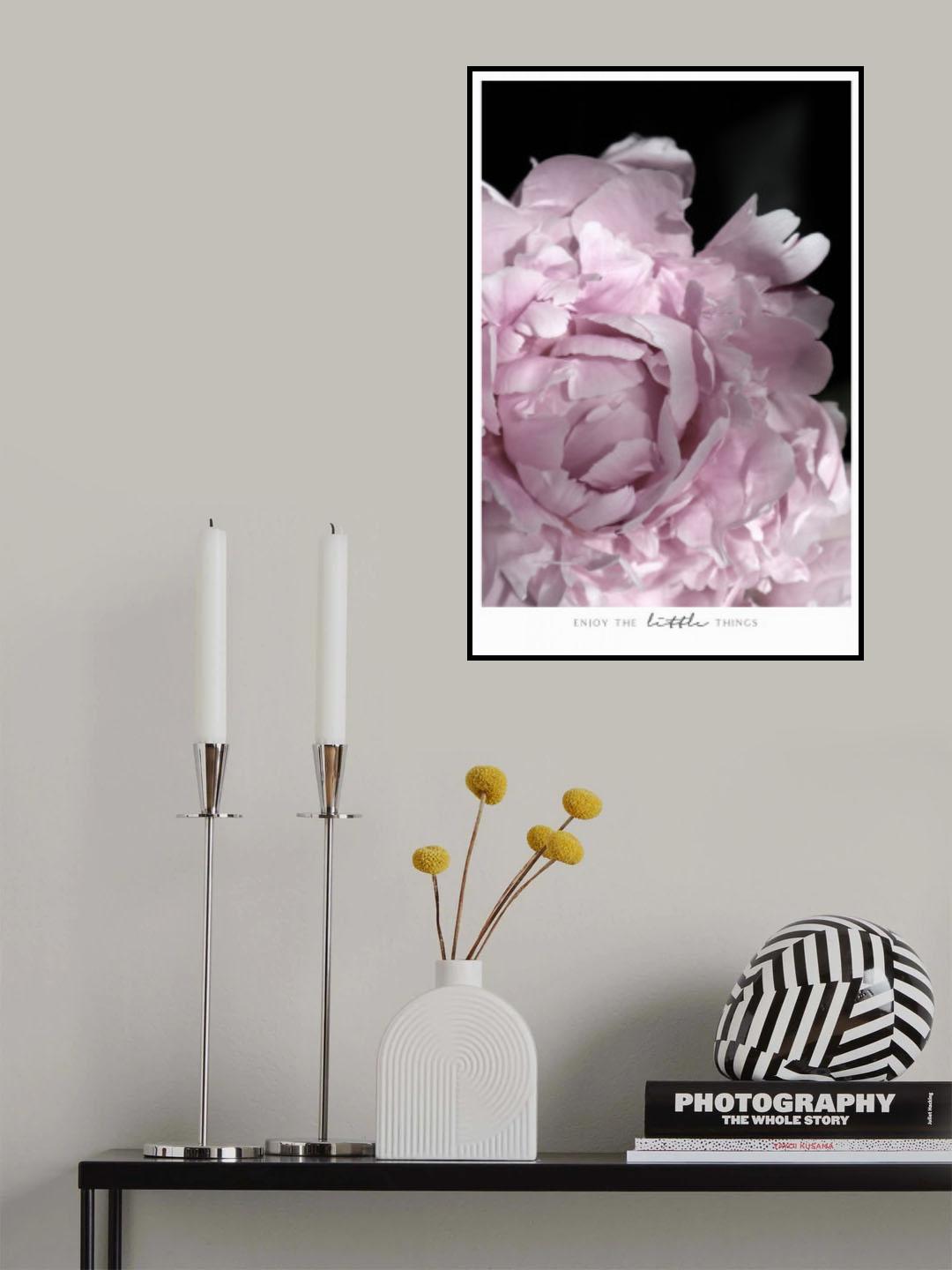 Enjoy the little things peony Poster och Canvastavla