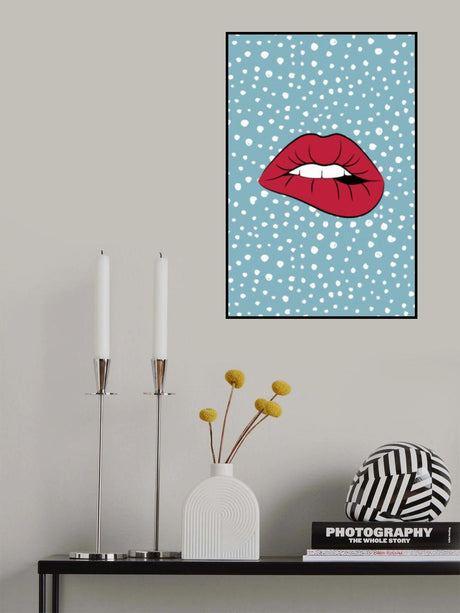 Blue Lips Poster och Canvastavla