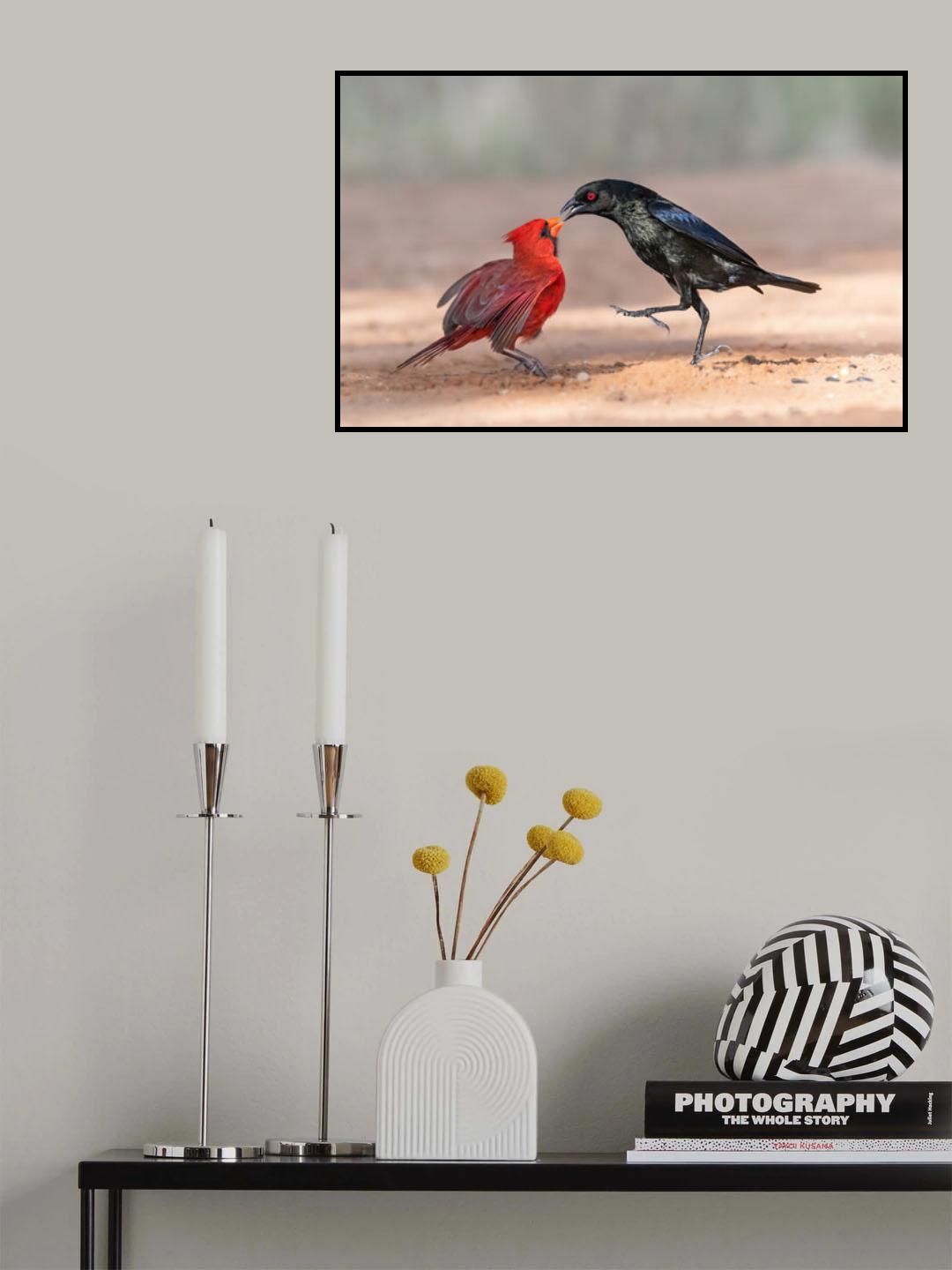 Black and Red Poster och Canvastavla