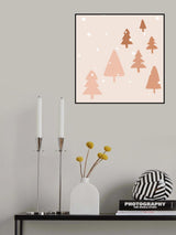 Pastel Winter Trees Poster och Canvastavla