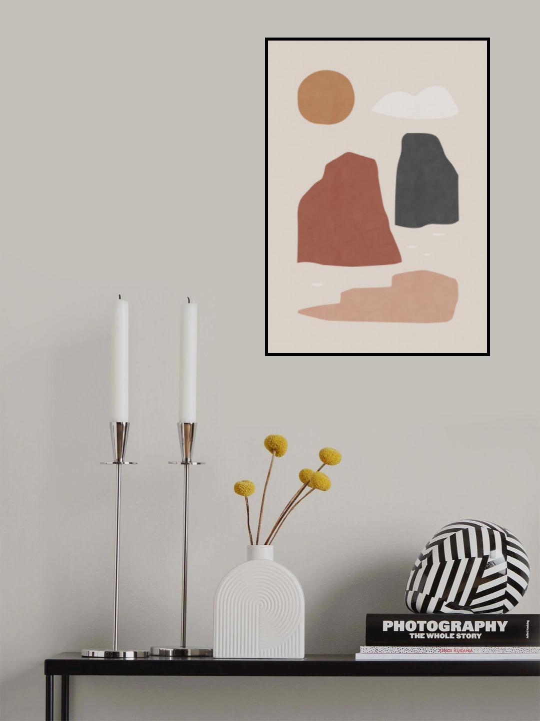 Landscape & Sun Poster och Canvastavla