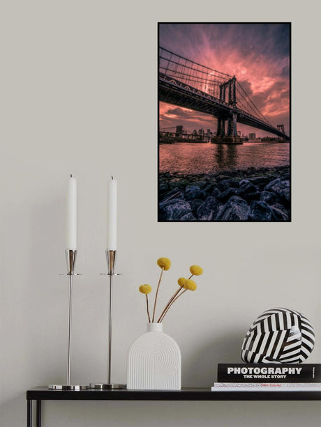 Manhattan Bridge Wide Angle Poster och Canvastavla