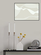 Mountain Waves Beige Poster och Canvastavla