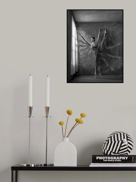 Balerina Movement Near Window Poster och Canvastavla