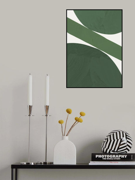 Green Abstract Poster och Canvastavla