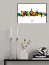 Pau France Skyline Poster och Canvastavla