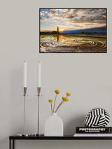 Old church in the rice field Poster och Canvastavla