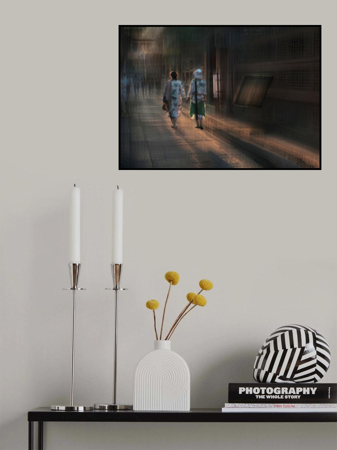 Old Town at Sunset Poster och Canvastavla