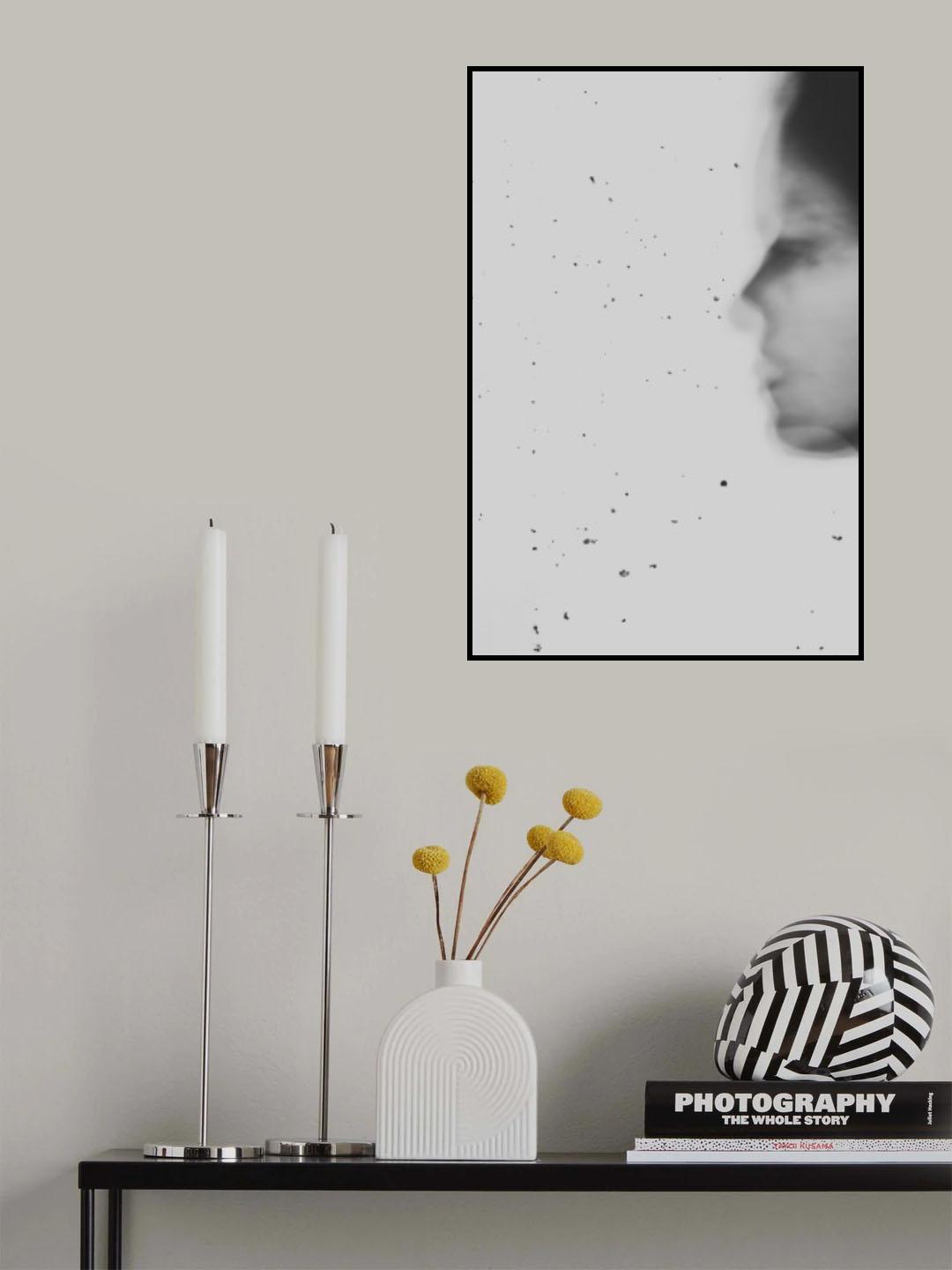 Selfportrait in black and white Poster och Canvastavla