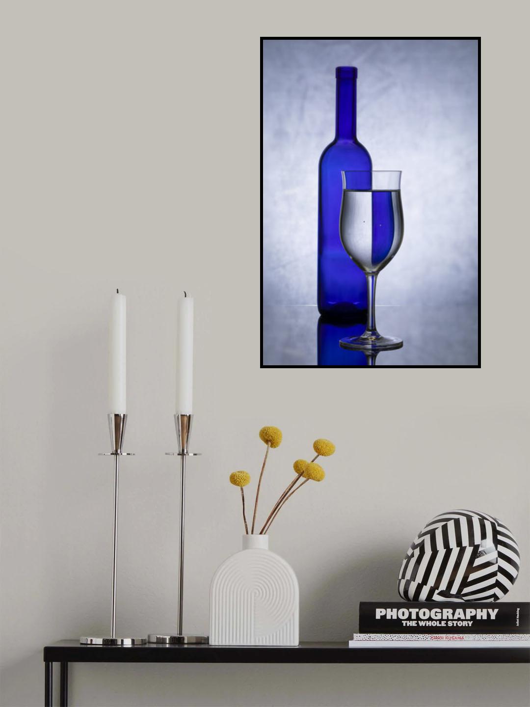 Blue Glass Poster och Canvastavla