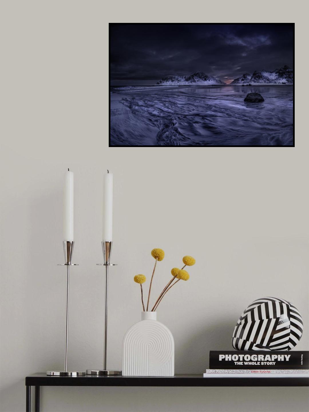 Skagsanden Beach Lofoten Poster och Canvastavla