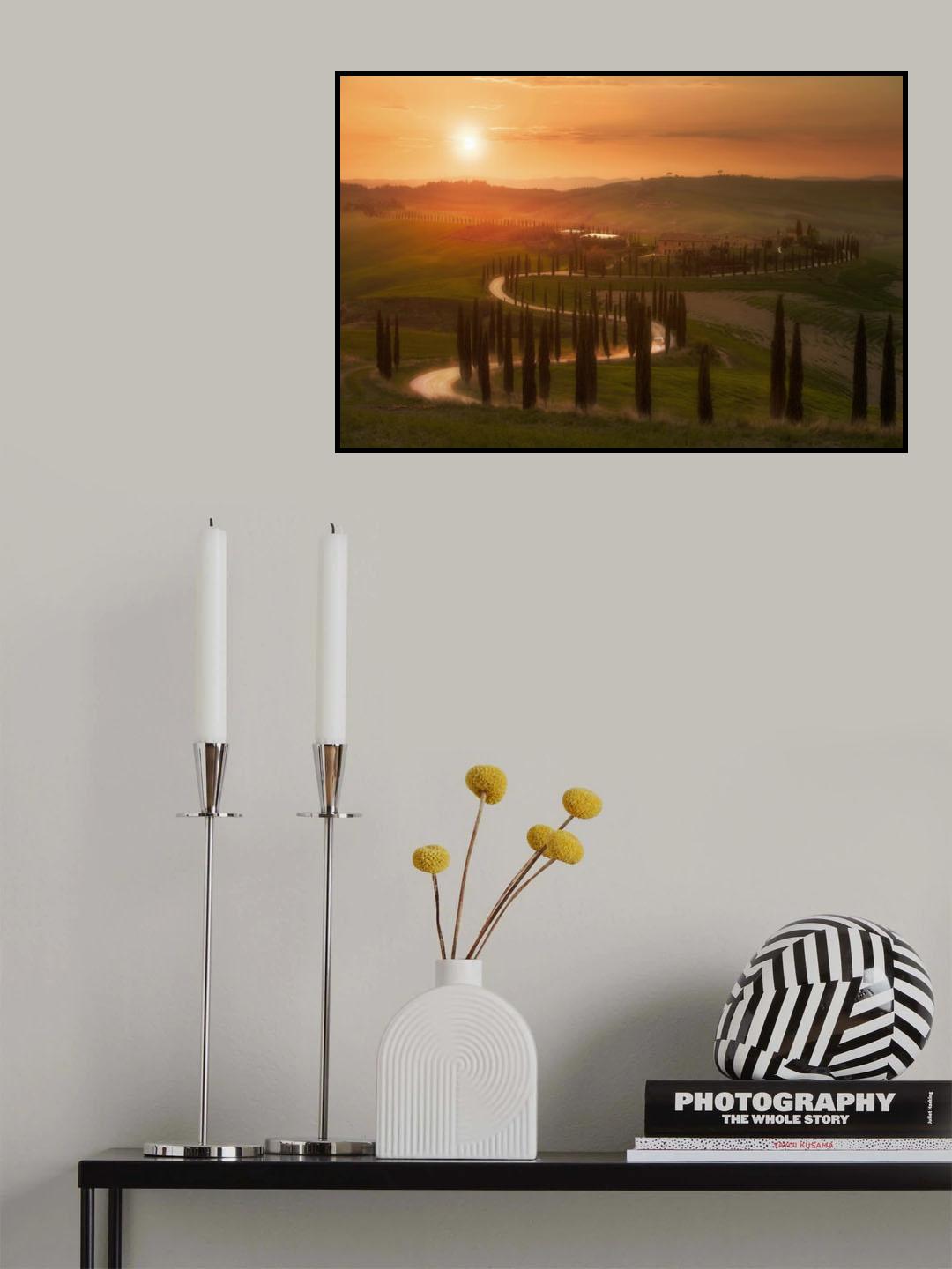 Tuscany evening Poster och Canvastavla